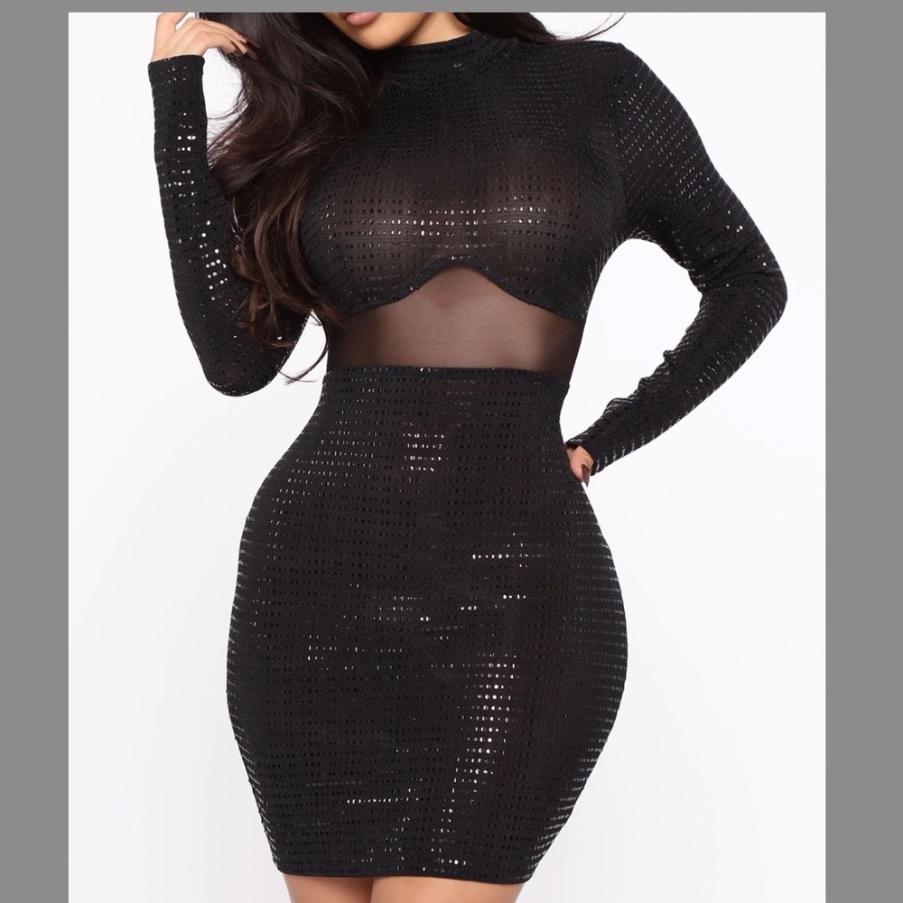 FASHION NOVA Black Dress /mesh